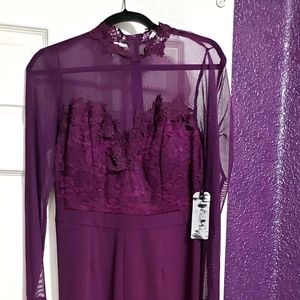 Plum lace jumpsuit